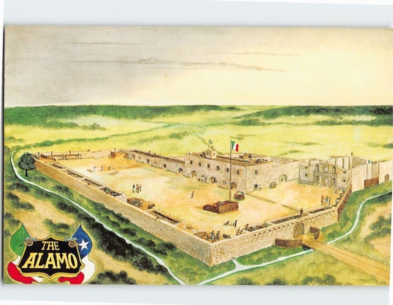 Postcard Artists Perception of The Alamo San Antonio Texas USA