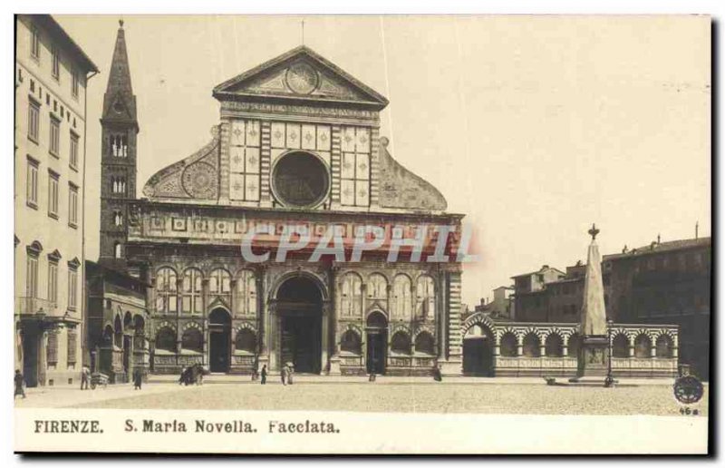 Old Postcard Firenze S Marla Novella Facciata