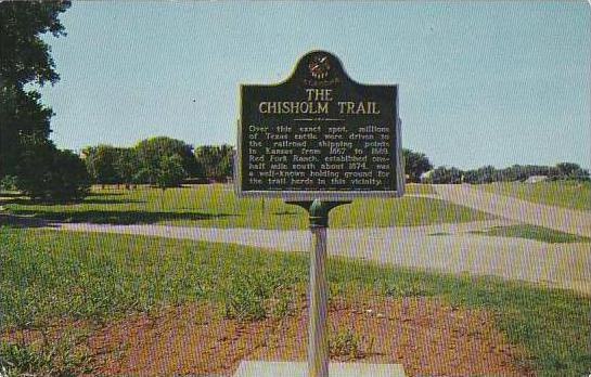 Oklahoma Chisholm Trail Marker In Oklahoma