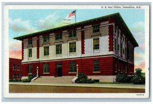 Jonesboro Arkansas Postcard US Post Office Exterior View Building c1949 Vintage
