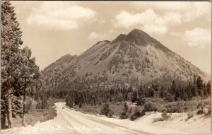 Mt Shasta City California Beautiful View of Black Butte Pacific Hwy Postcard X12