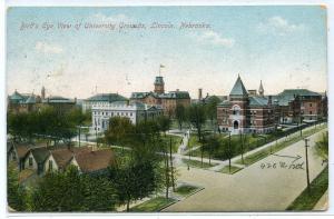 Campus View University Nebraska Lincoln NE 1914 postcard