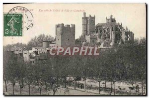 Old Postcard Set of Narbonne & # City 39hotel and cathedral