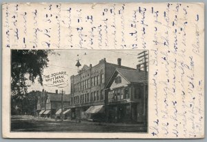 WHITMAN MA THE SQUARE ANTIQUE POSTCARD