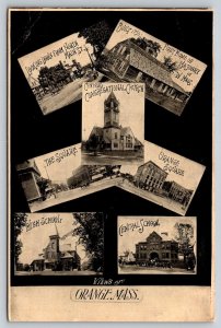 1909  Orange  Massachusetts  Views  Postcard