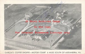 VA, Alexandria, Virginia, Garcia Coffee Shoppe, Motel, Aerial View