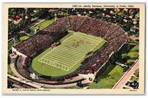 c1940's Aerial View Of Skelly Stadium University Of Tulsa Oklahoma OK Postcard
