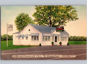 c1940 Canteen Restaurant Chittenango New York NY Linen Postcard