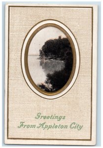1910 Greetings From River Lake Appleton City Missouri Vintage Antique Postcard