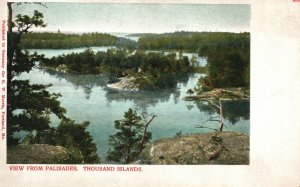Vintage Postcard View From Palisades Thousand Islands New York G.W. Morris Pub.