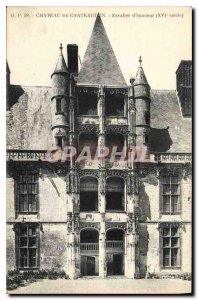 Old Postcard Chateau of Chateaudun XVI century staircase of honor