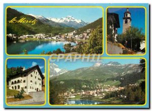 Modern Postcard St Moritz Schiefer Turms Engadiner Museum