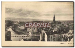 Old Postcard Double Large Format Metz Panoramic 45 * 14 cm