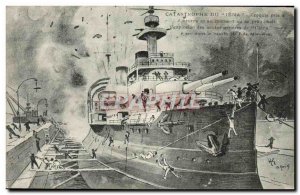 Old Postcard Boat War Catastrophe of Jena
