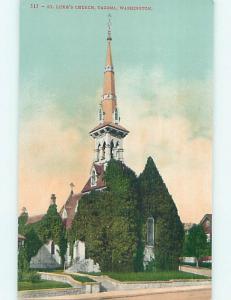 Unused Divided-Back CHURCH SCENE Tacoma Washington WA p5101@
