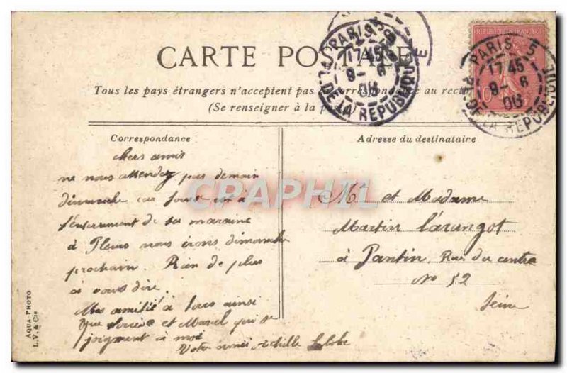 Old Postcard Paris Fountain De Medicis