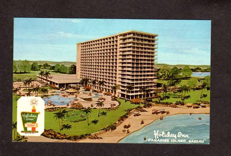 Bahamas Holiday Inn Hotel Paradise Island Nassau Postcard Pirates Cove