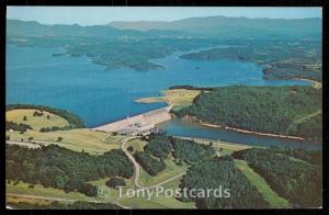 Panoramic View of Douglas Dam and Lake