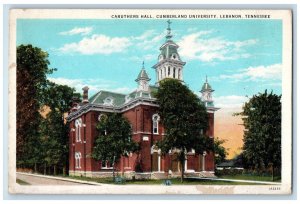 Caruthers Hall Cumberland University Exterior View Lebanon Tennessee TN Postcard