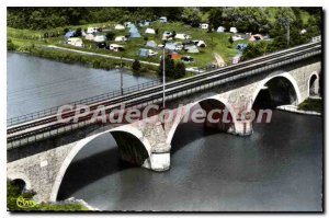 Postcard Modern Trilport (S & M) Camping Aerial view