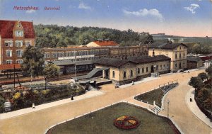 L115 Germany Netzschkau 1919 Bahnhof Railway Station postcard