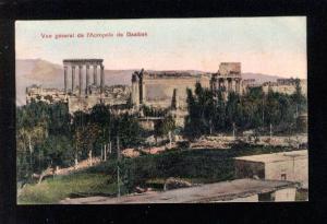 031210 SYRIA BAALBEK Acropolis view Vintage color PC