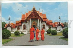 460922 Thailand Bangkok buddhist temple monks real posted to Germany Vintage