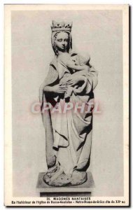 Old Postcard Madonnas Nantes I & # 39Interieur De L & # 39Eglise From Basste ...