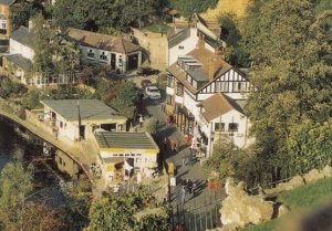 Flags Flying By Outdoor Restaurant Knaresborough Birds Eye Yorkshire Postcard
