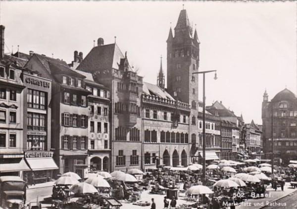 Switzerland Basel Marktplatz und Rathaus Photo