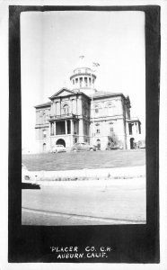 Postcard RPPC Photo California Auburn Placer County Court House 23-488