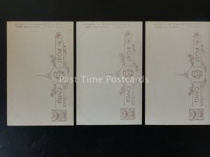 WW1 THE ROSARY Bamforth Song Cards set of 3 No 4878 1/2/3
