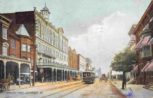 Hamilton Street Streetcar Allentown Pennsylvania 1910 postcard
