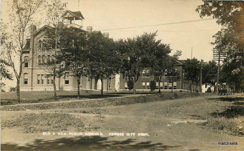 C-1910 Pawnee City Nebraska Public Schools RPPC real photo postcard 10646