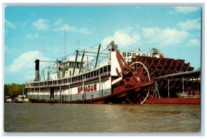 Vicksburg Mississippi MS Postcard Showboat Sprague Steamer Ship c1960 Deep South