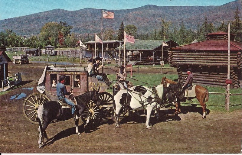 Jefferson NH Six Gun City Amusement Park, Stagecoach Horses 1965 White Mountains