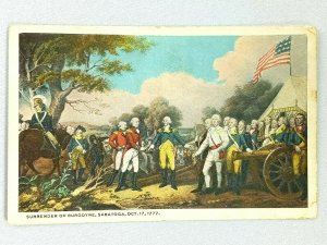 Surrender of Burgoyne Saragota Oct 17, 1777 Vintage Postcard