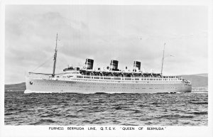 FURNESS BERMUDA CRUISE LINE~QUEEN OF BERMUDA~PHOTO POSTCARD