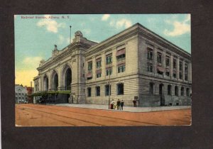 NY Railroad Train Station Depot Albany New York Vintage Postcard 1911