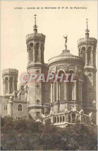 Postcard Old Lyon apse of the Basilica of N D Fourviere
