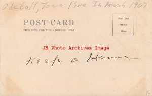 IA, Odebolt, Iowa, RPPC, 1907 Fire Disaster, Business District, Photo 