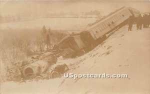 Train Wreck O & W - Hurleyville, New York NY Postcard