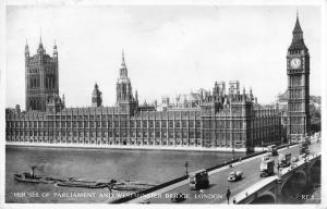 BR77311 houses of parliament and westminster bridge london real photo   uk