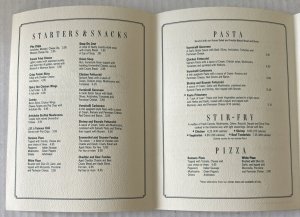 JB Winberie Restaurant & Bar Boston, MA Stouffer Restaurant Co 1987 Vintage Menu