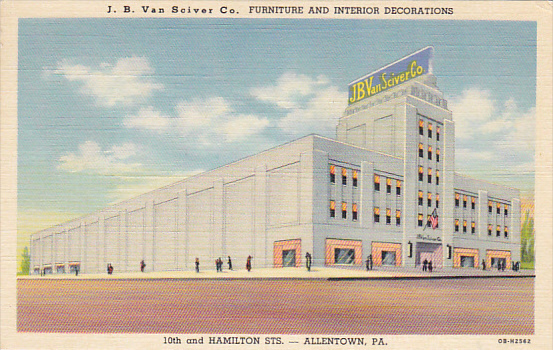 Pennsylvania Allentown J B Van Sciver Furniture Store Hippostcard