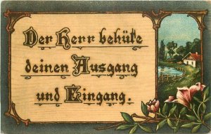 C-1910 German Arts & Crafts Saying artist impression #3478 Postcard 22-2863