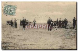 Old Postcard Fantasy Militaria Camp of Mailly Schools has battery fire position