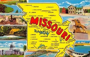 Missouri Map Postcard