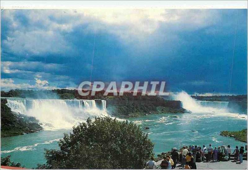 Modern Postcard Niagara Falls Canada the American Falls and the Canadian Iron...