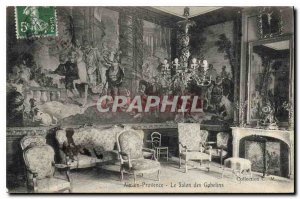 Old Postcard Aix en Provence Salon des Gobelins